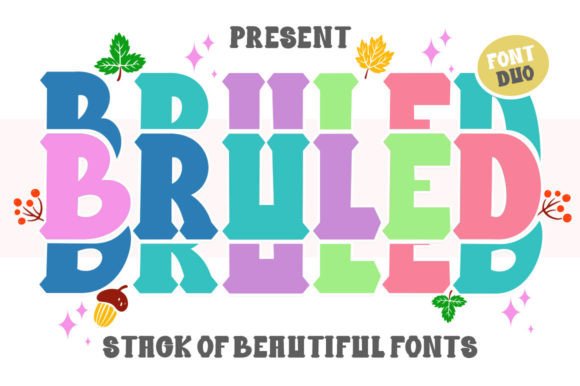 Bruled Stacked Duo: A Groovy Display Font for Modern Editorial Design