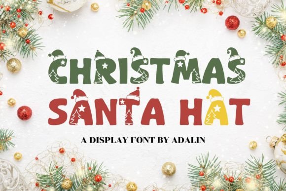 Christmas Santa Hat Font for Festive Web Design
