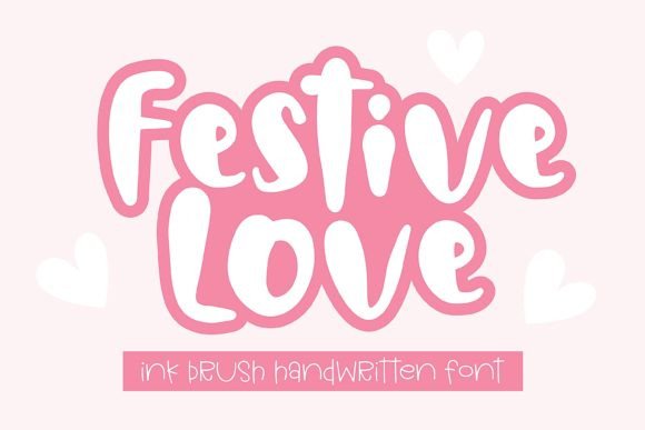 Festive Fove: A Handwritten Font with Heart