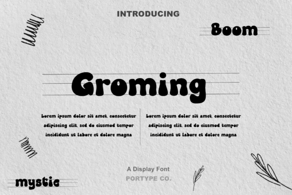 Grooming: A Display Font for Campaigns That Demand Sophistication